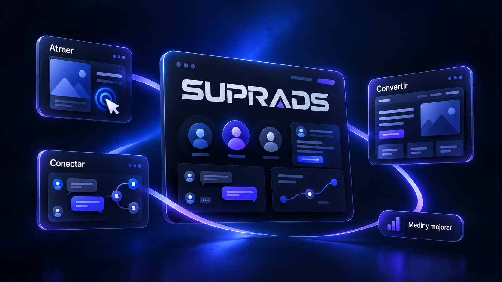 Ecosistema Suprads: atraer, conectar, convertir y medir